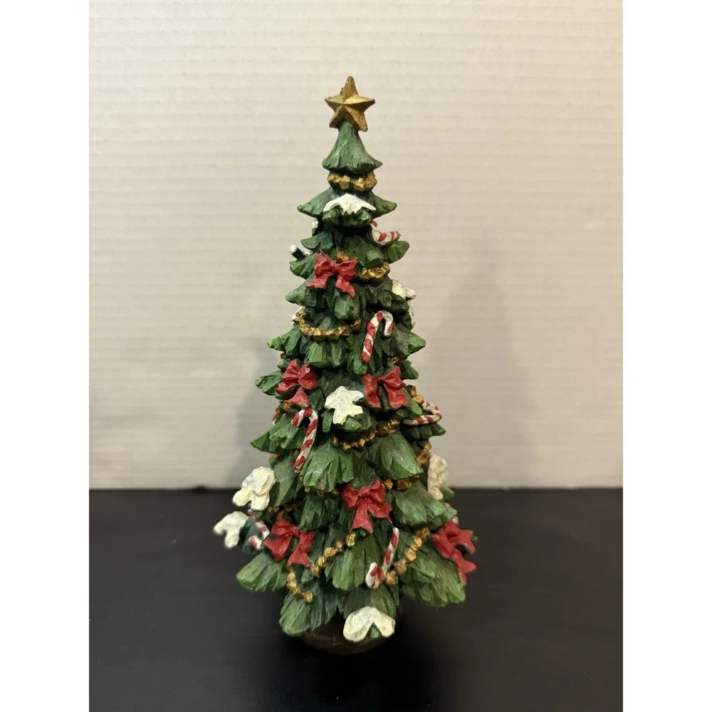 Vintage Home Interior Resin Table Top Holiday Christmas Tree Decor 9